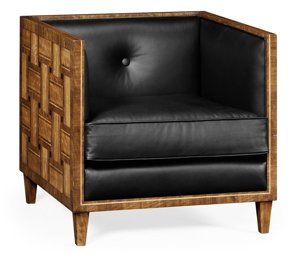 JC Modern - Cosmo Collection - Club Chair with Woven Inlay Design Ground Decors| Jonathan Charles