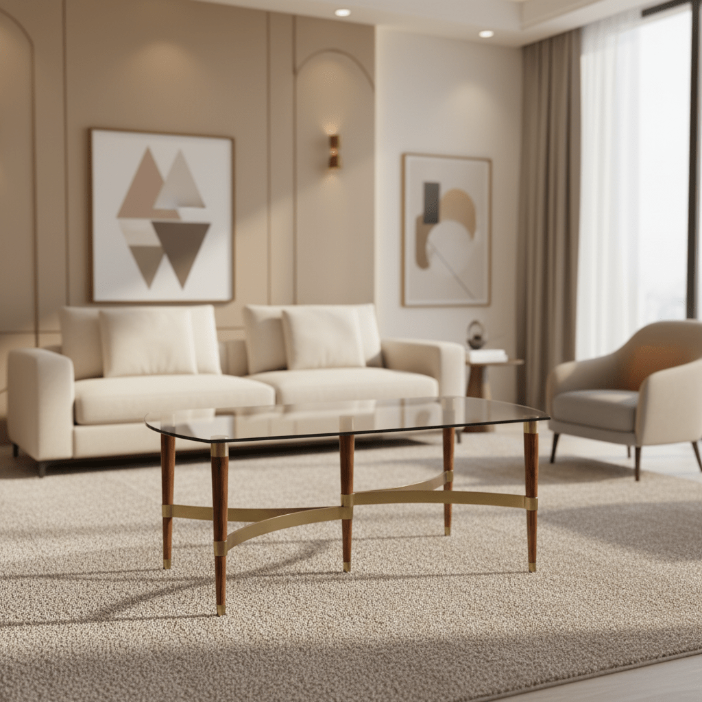 JC Modern - Cosmo Collection - Hyedua & Glass Coffee Table - Al Rugaib ...