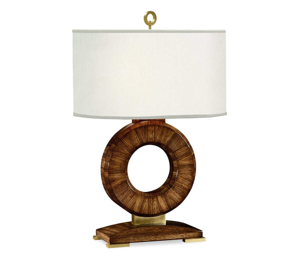 JC Modern - Cosmo Collection - Porthole Zebrano Table Lamp Accent & End Tables| Jonathan Charles