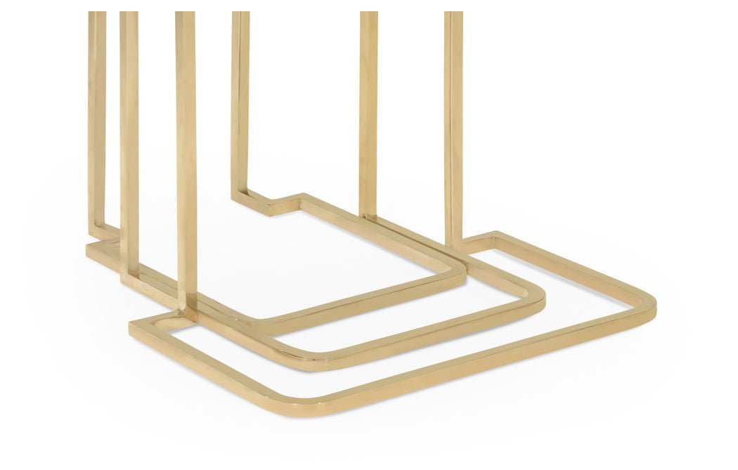 JC Modern - Eclectic Collection - Brown Italian Layer Nesting Tables Ground Decors| Jonathan Charles