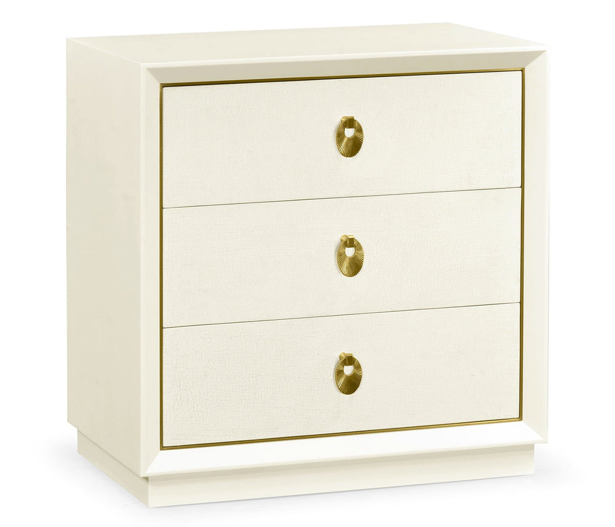 JC Modern - Eclectic Collection - Small Ivory & Crackle Ceramic Lacquered Chest of Drawers Cabinets & Chests| Jonathan Charles