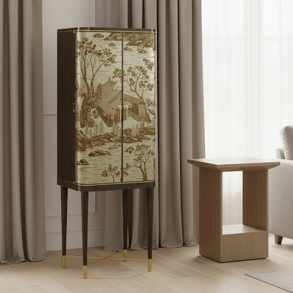 JC Modern - Fusion Collection - Fusion Chinoiserie Drinks Cabinet Servers| Jonathan Charles