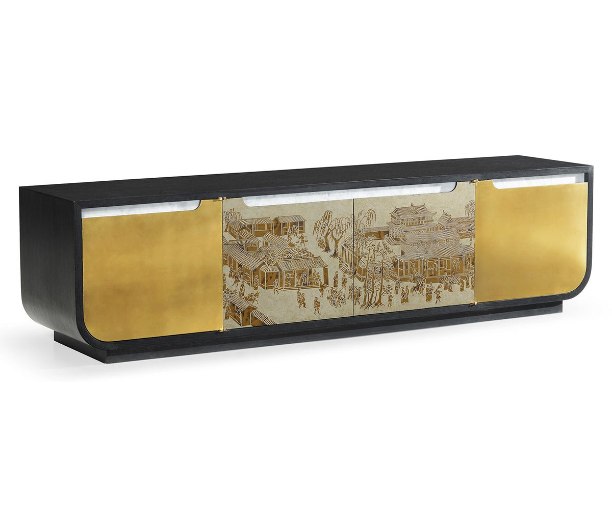 JC Modern - Fusion Collection - Fusion Chinoiserie Entertainment Cabinet Consoles & Sideboards| Jonathan Charles
