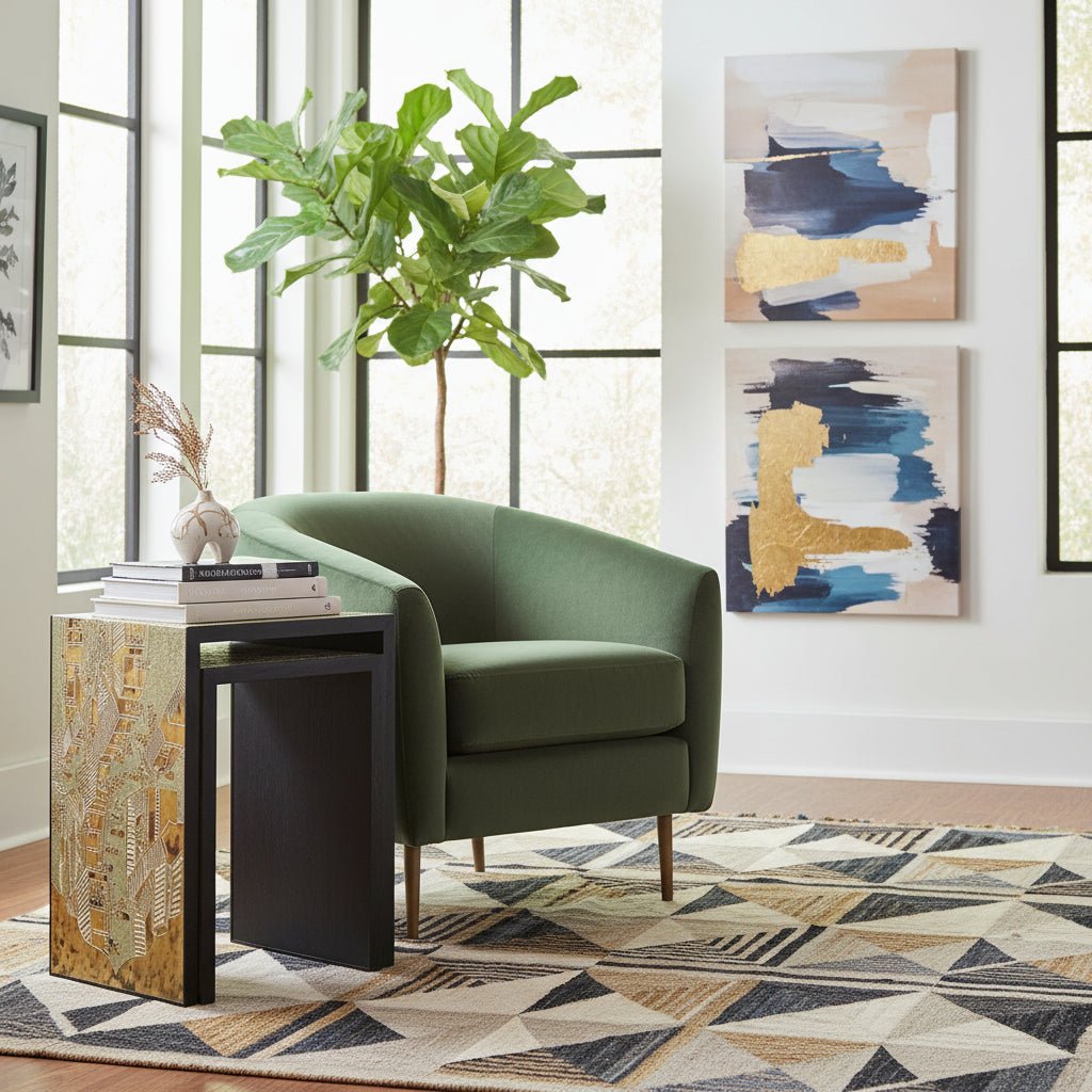 JC Modern - Fusion Collection - Fusion Chinoiserie Nesting Tables Accent & End Tables| Jonathan Charles