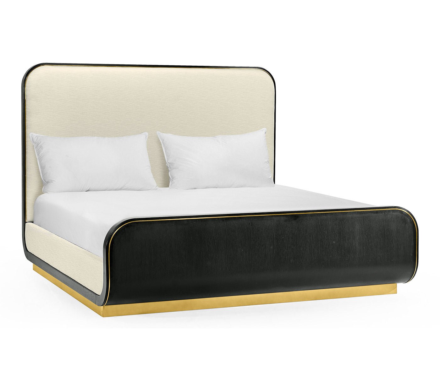 JC Modern - Fusion Collection - Fusion Curved Oak US King Bed Beds| Jonathan Charles