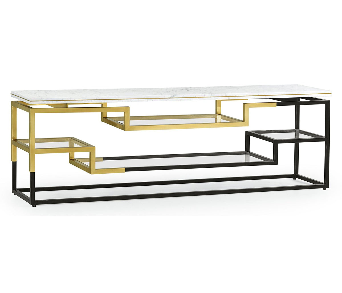 JC Modern - Fusion Collection - Fusion Low Bronze & Brass Console Consoles & Sideboards| Jonathan Charles