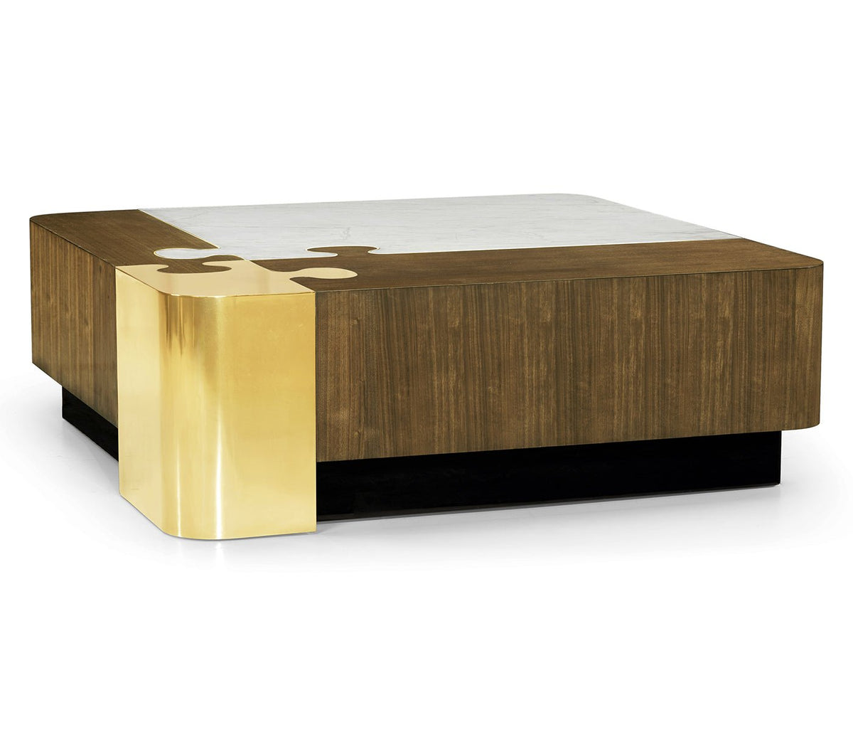 JC Modern - Fusion Collection - Fusion Marble Puzzle Cocktail Table Coffee Tables| Jonathan Charles