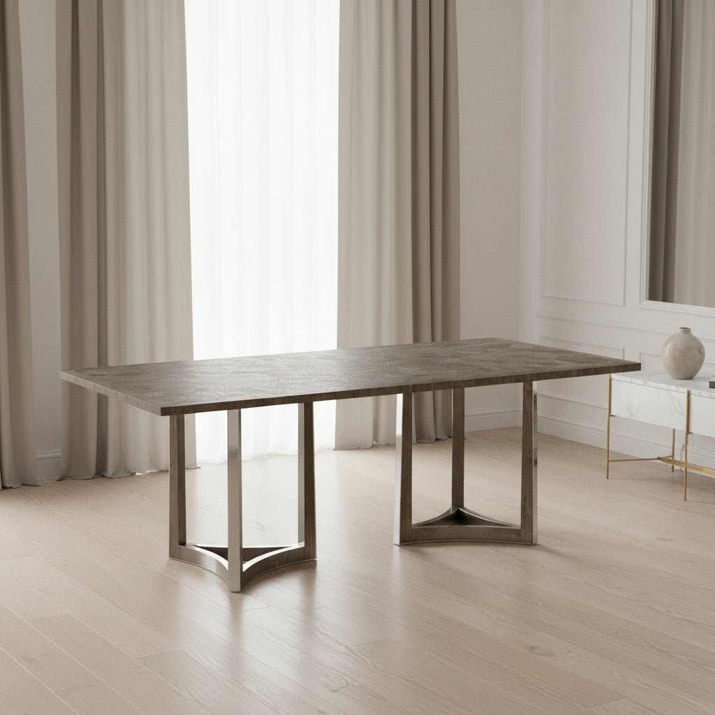 JC Modern - Gatsby Collection - Gatsby 84" Contemporary Grey Dining Table Dining Tables| Jonathan Charles