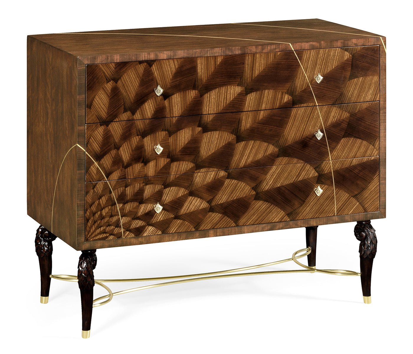 JC Modern - Icarus Collection - Feather Inlay Chest of Drawers Dressers| Jonathan Charles