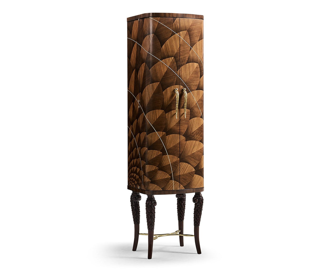 JC Modern - Icarus Collection - Feather Inlay Drinks Cabinet Servers| Jonathan Charles
