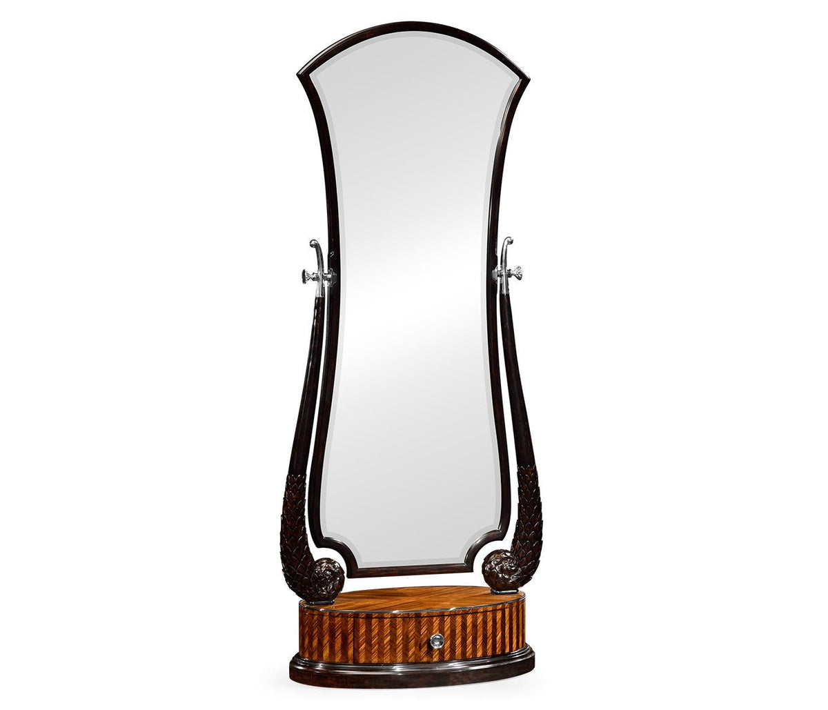 JC Modern - Icarus Collection - Feather Inlay Hand Carved Standing Mirror Mirrors| Jonathan Charles