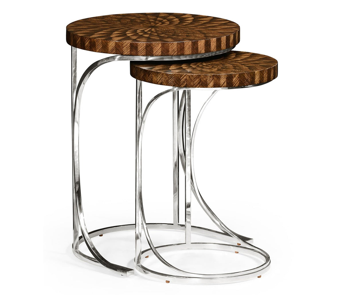 JC Modern - Icarus Collection - Feather Inlay Nest of Tables Ground Decors| Jonathan Charles