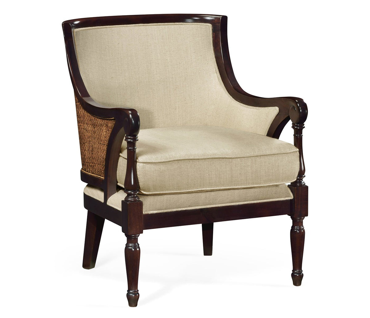 JC Modern - Langkawi Collection - Langkawi Curved Rattan Back Occasional Chair Chairs| Jonathan Charles