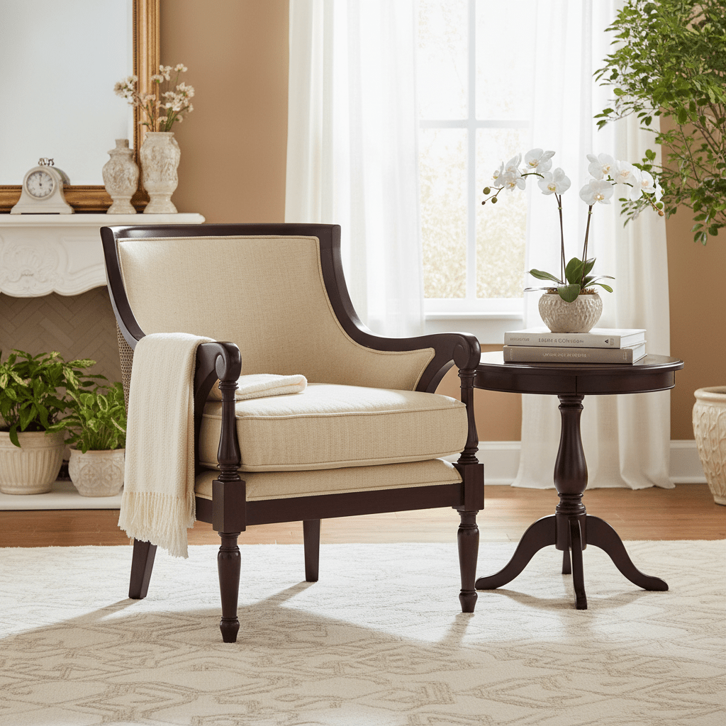 JC Modern - Langkawi Collection - Langkawi Curved Rattan Back Occasional Chair Chairs| Jonathan Charles