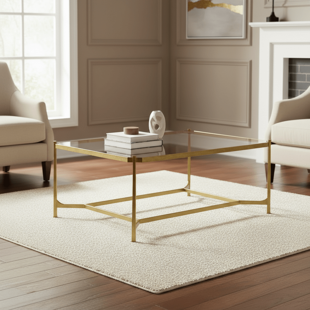 JC Modern - Luxe Collection - Gilded Rectangular Coffee Table Coffee Tables| Jonathan Charles