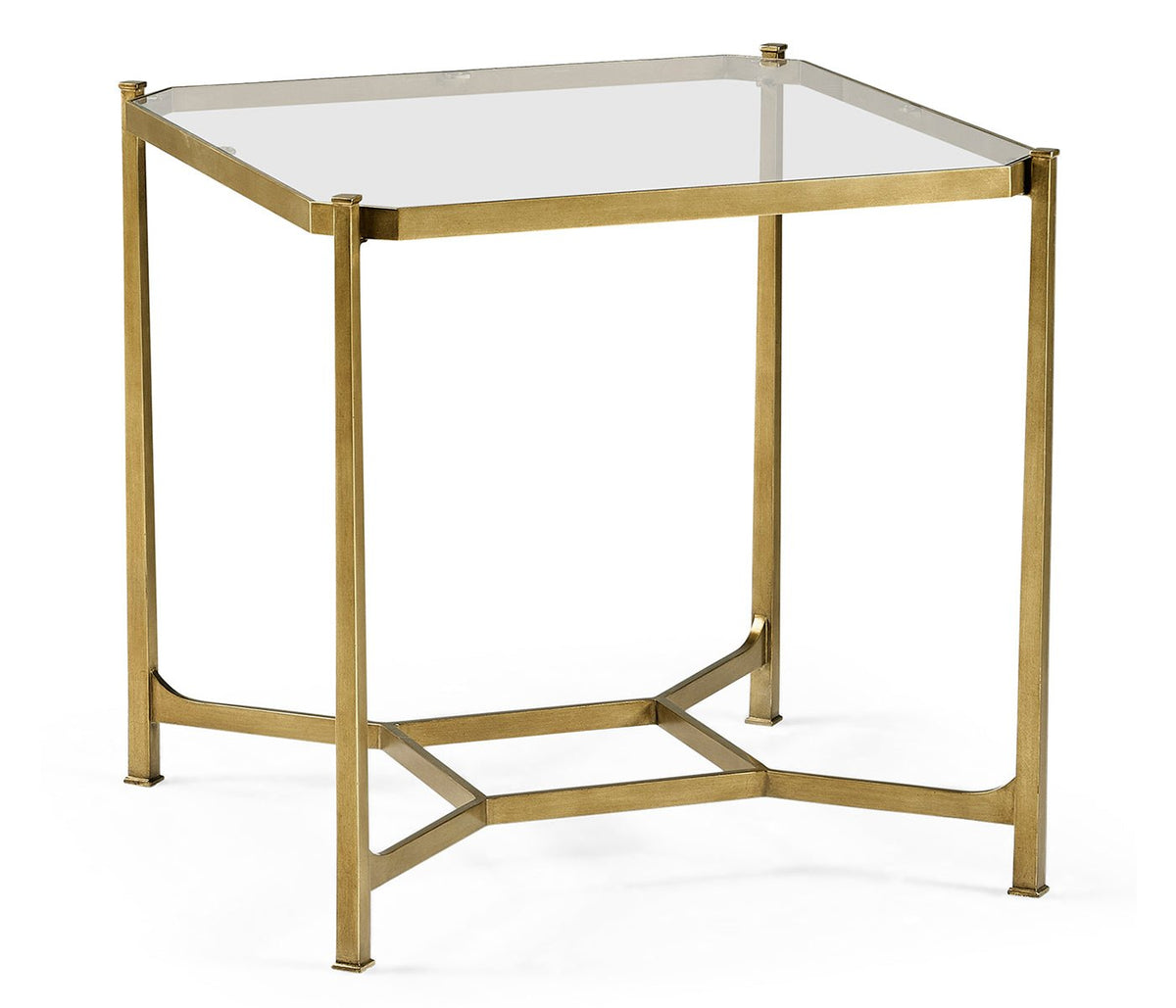 JC Modern - Luxe Collection - Gilded Square Side Table Accent & End Tables| Jonathan Charles