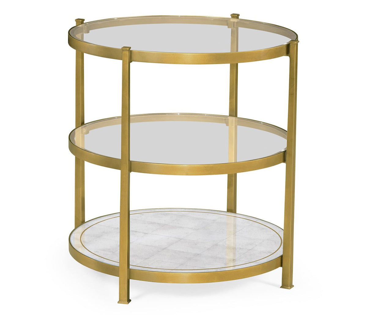 JC Modern - Luxe Collection - Gilded Three Tier Table Accent & End Tables| Jonathan Charles