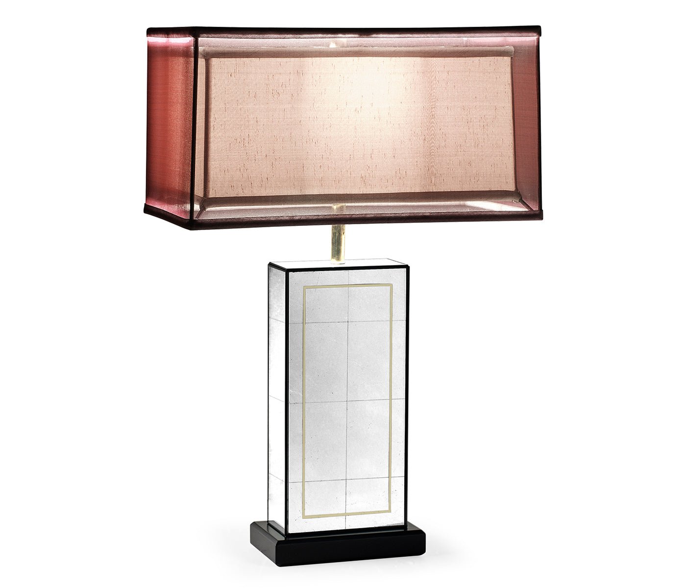 JC Modern - Luxe Collection - Rectangular Églomisé Table Lamp Accent & End Tables| Jonathan Charles