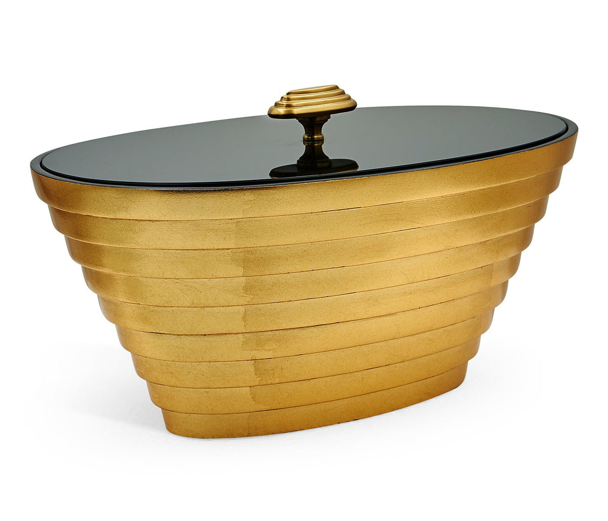 JC Modern - Luxe Collection - Stepped Gilded Oval Box Ground Decors| Jonathan Charles