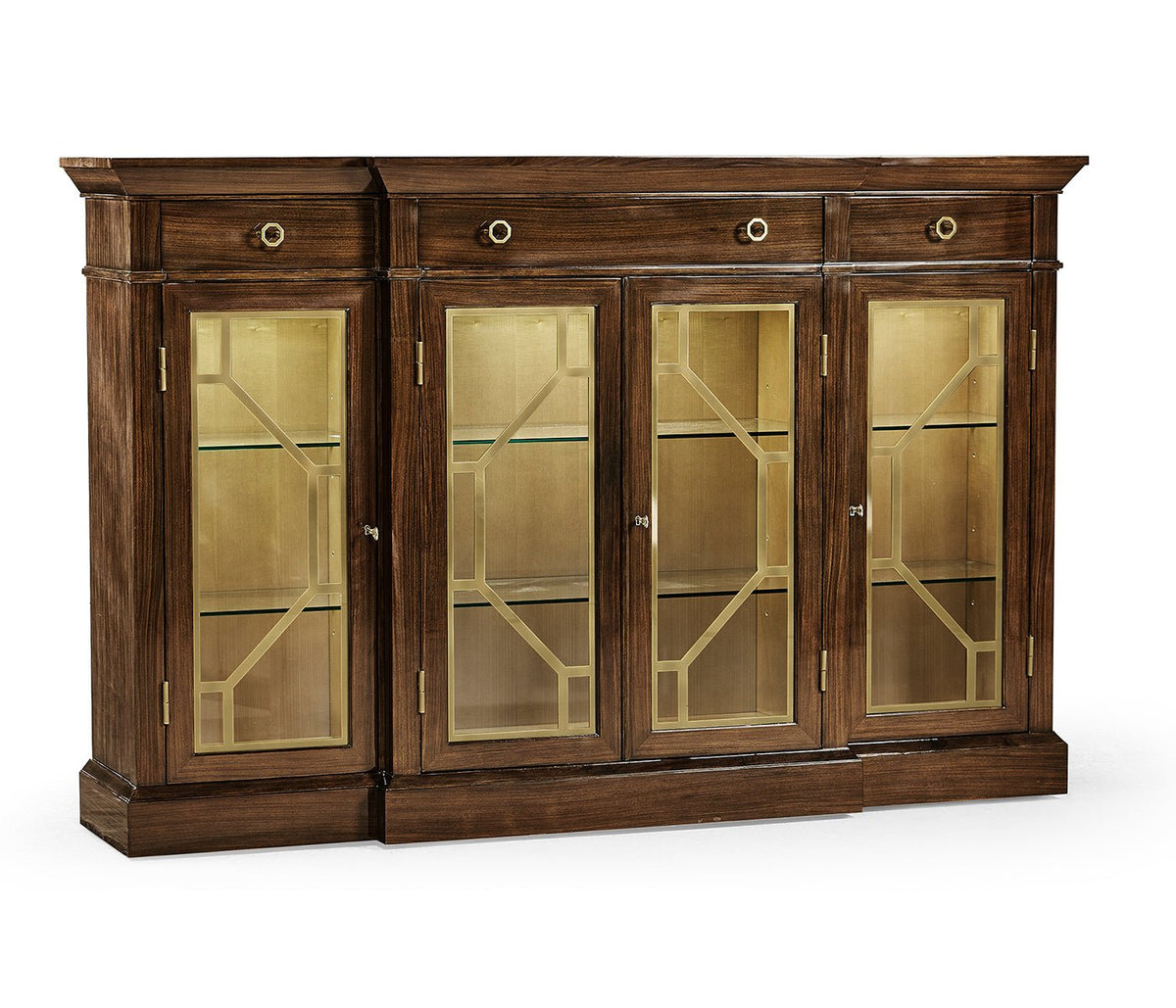 JC Modern - Octavia Collection - Dark Rosewood Four-Door Display Cabinet Cabinets & Chests| Jonathan Charles