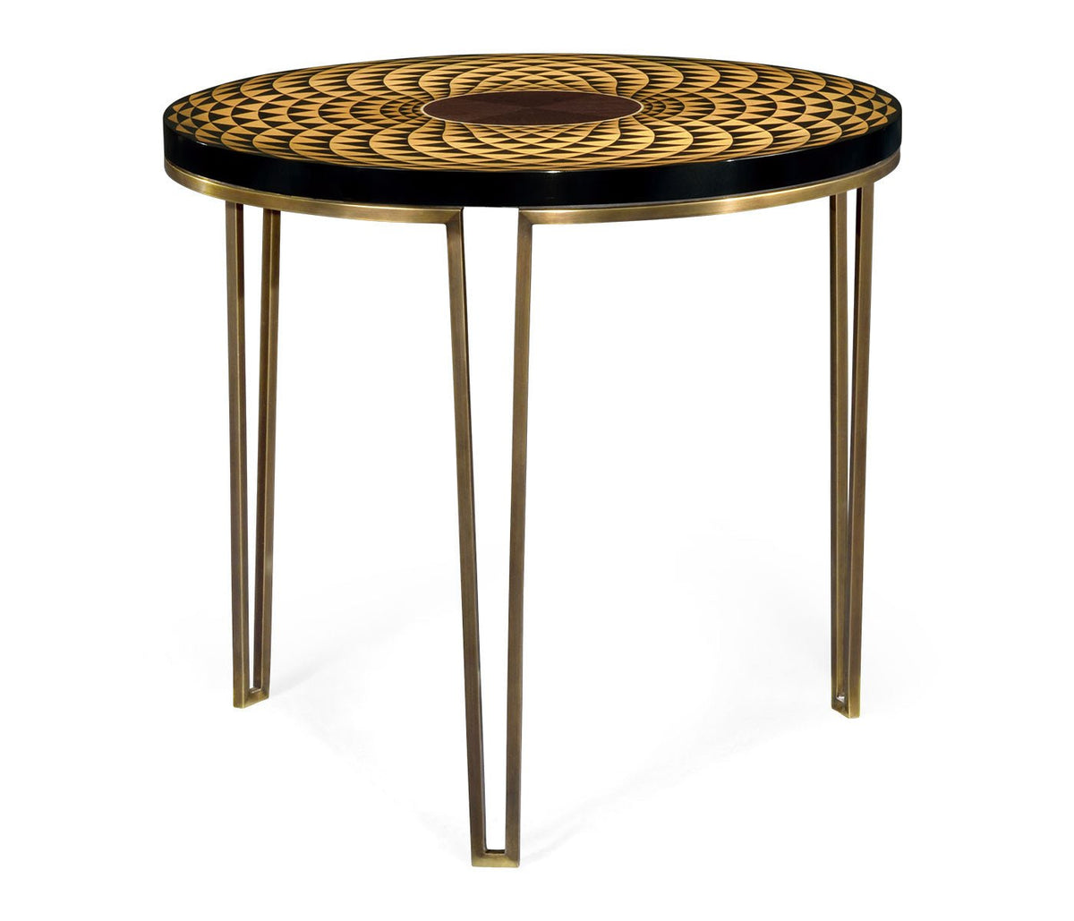 JC Modern - Op Art Collection - Helical Round Lamp Table Accent & End Tables| Jonathan Charles