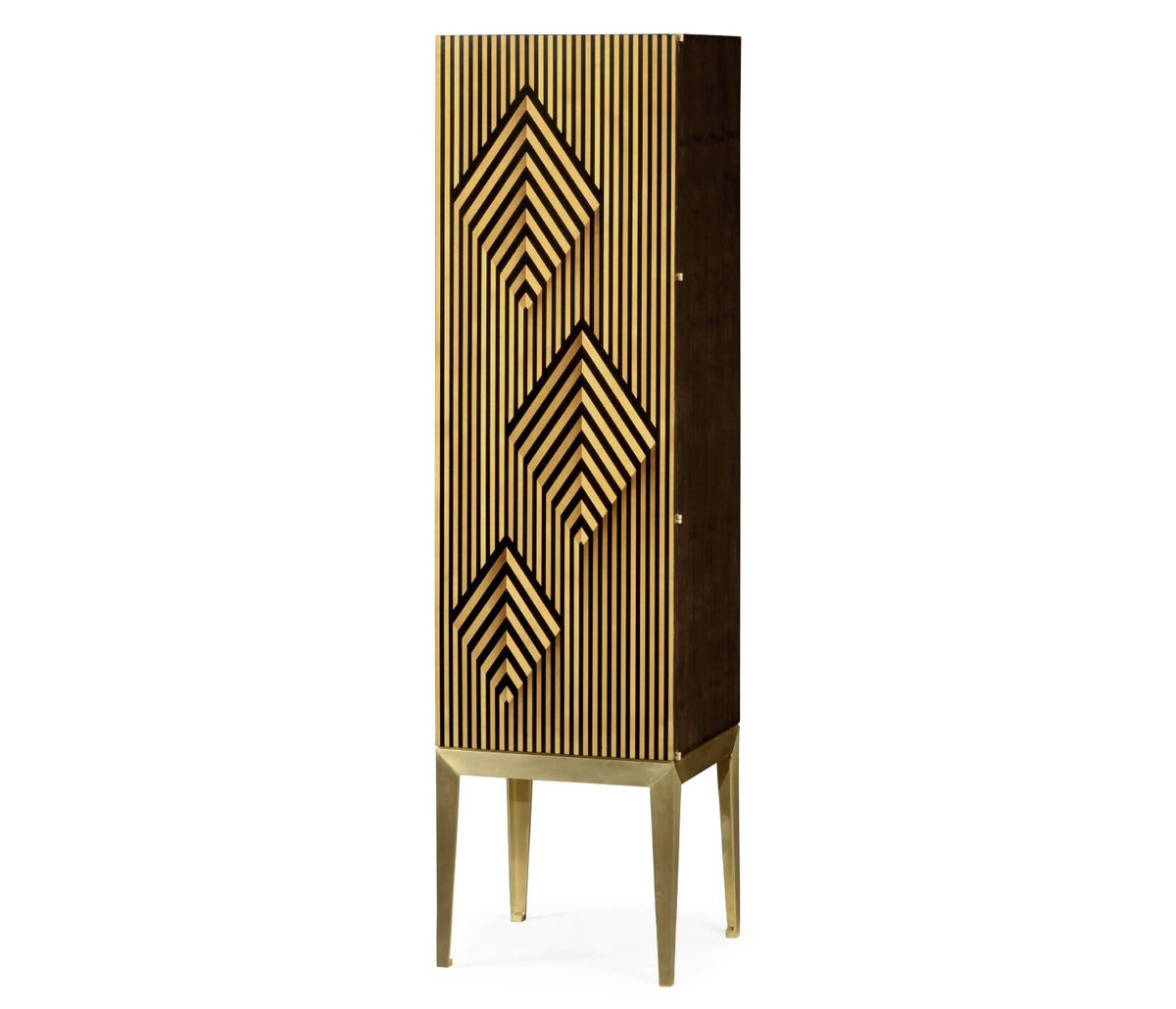 JC Modern - Op Art Collection - Op Art Diamond Bright Satinwood Right Storage Cabinet Cabinets & Chests| Jonathan Charles