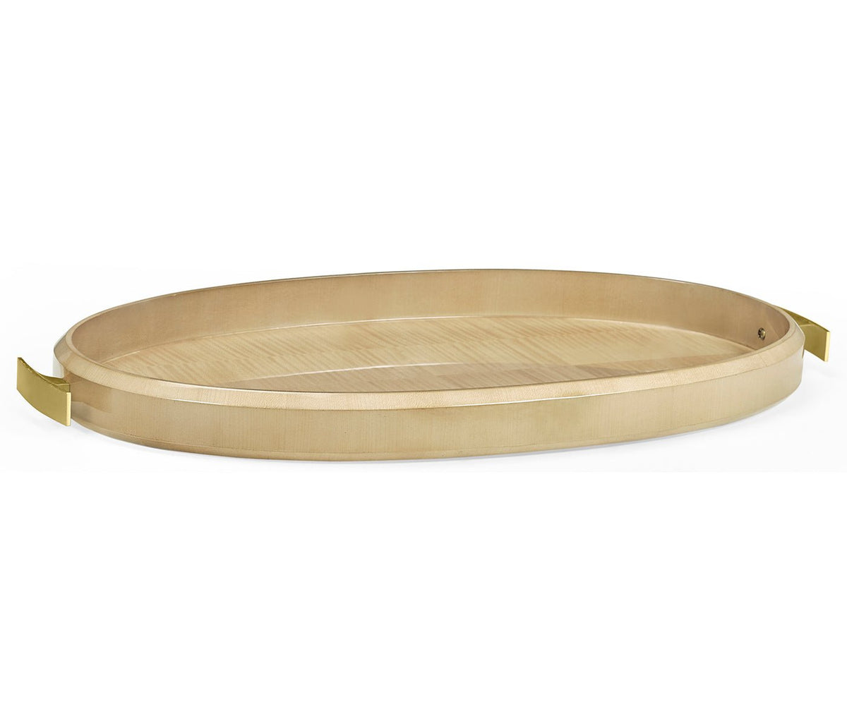 JC Modern - Opera Collection - Art Deco Oval Tray with Brass Ground Decors| Jonathan Charles