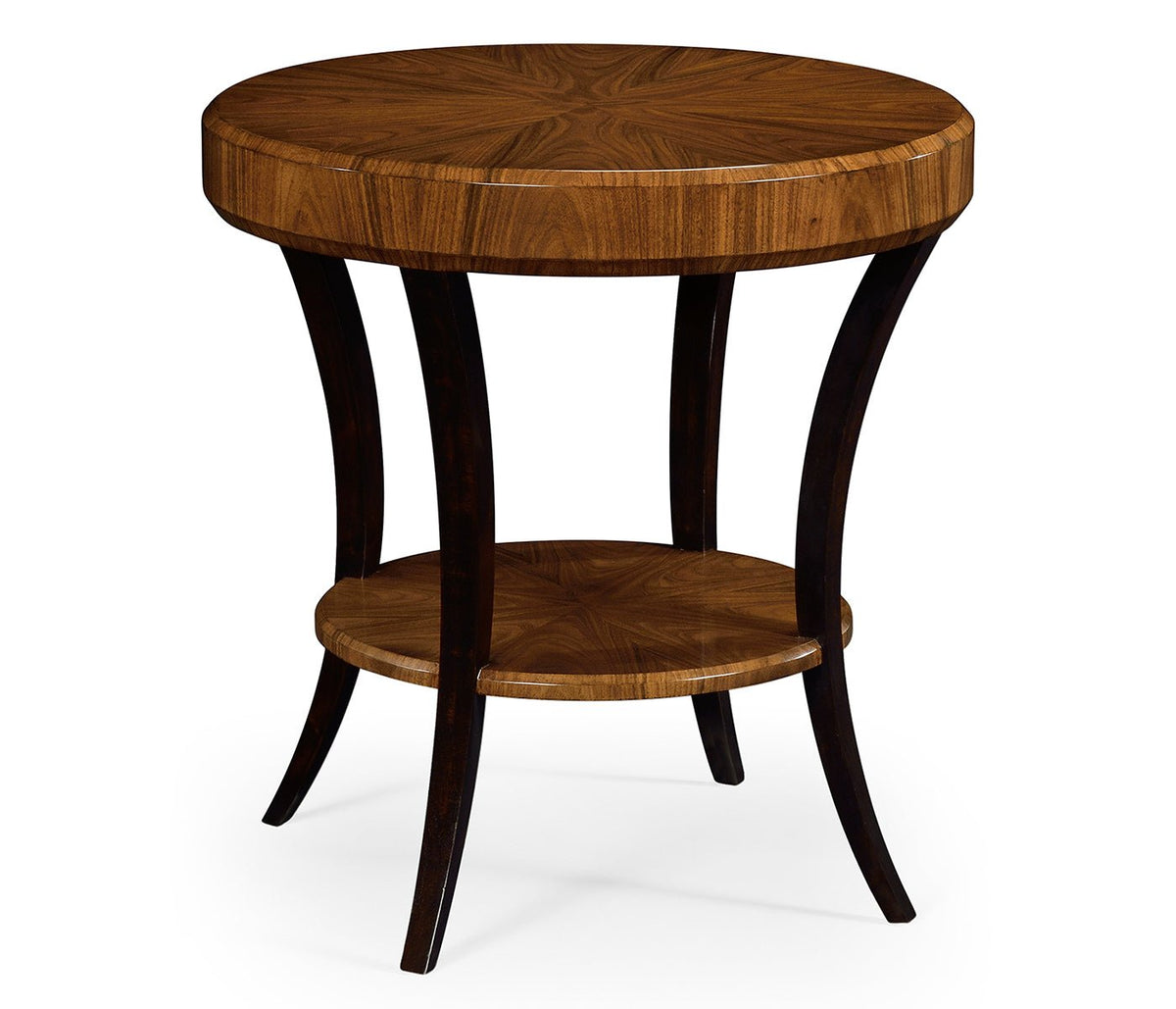 JC Modern - Santos Collection - Art Deco High Lustre Round Side Table Accent & End Tables| Jonathan Charles