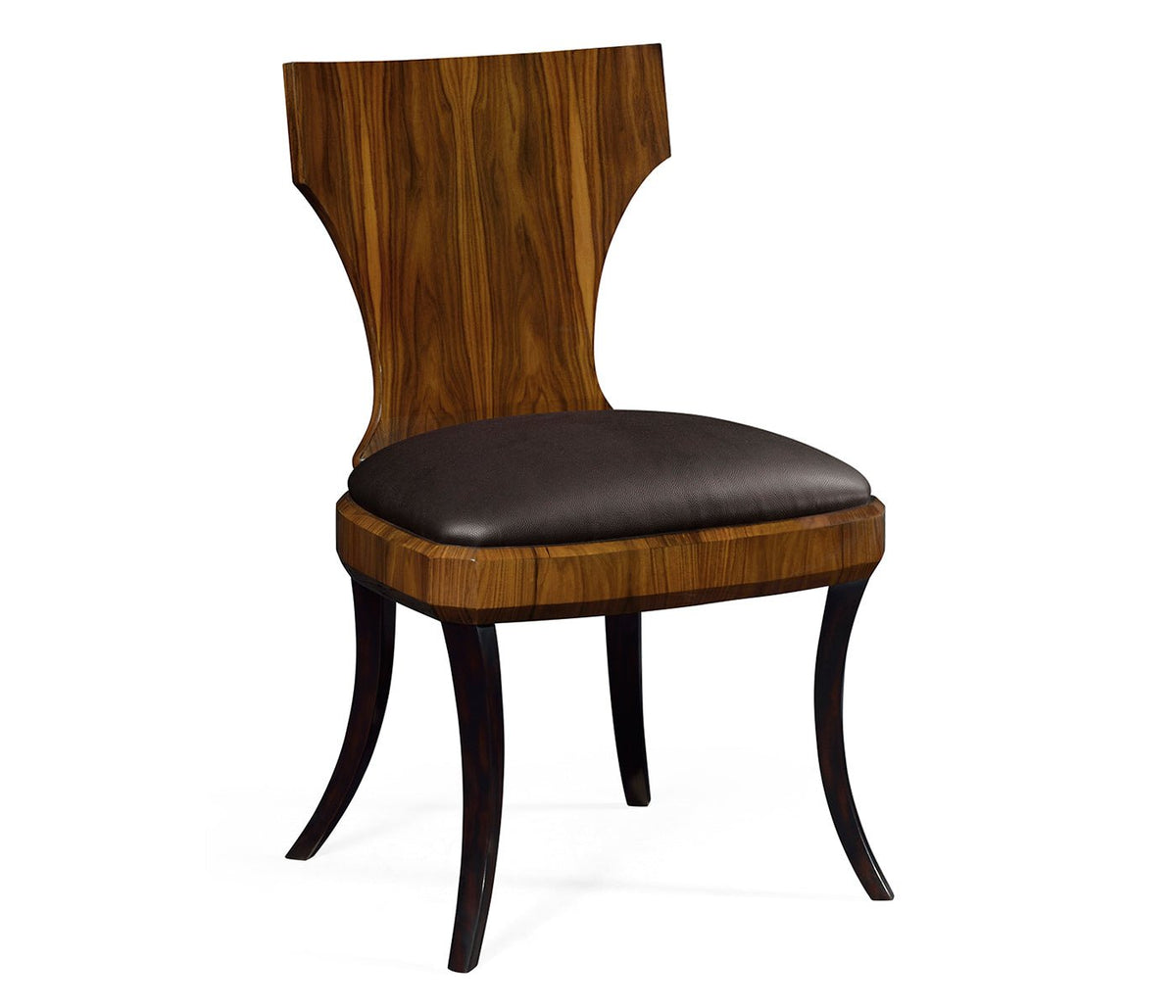 JC Modern - Santos Collection - Art Deco Santos Rosewood High Lustre Klismos Chair Ground Decors| Jonathan Charles