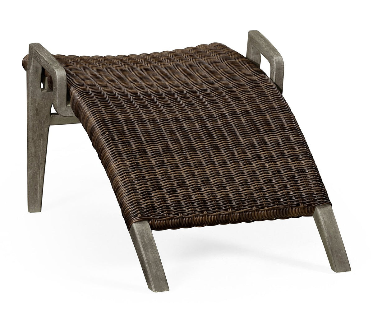 JC Outdoor - Hampton Collection - Foot Rest Only - Connects with Grey & Rattan Lounge Chair 550008-LGW Benches| Jonathan Charles
