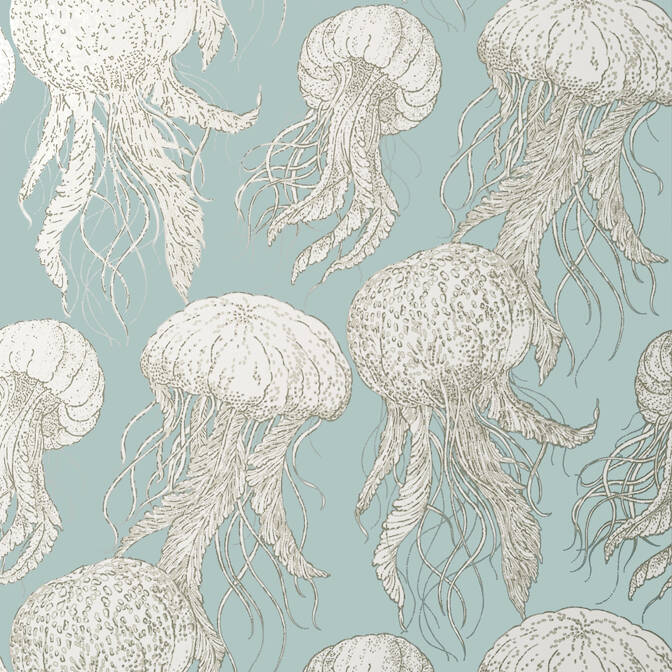 JELLY FISH BLOOM,Wallpaper Wallpaper| Thibaut Design