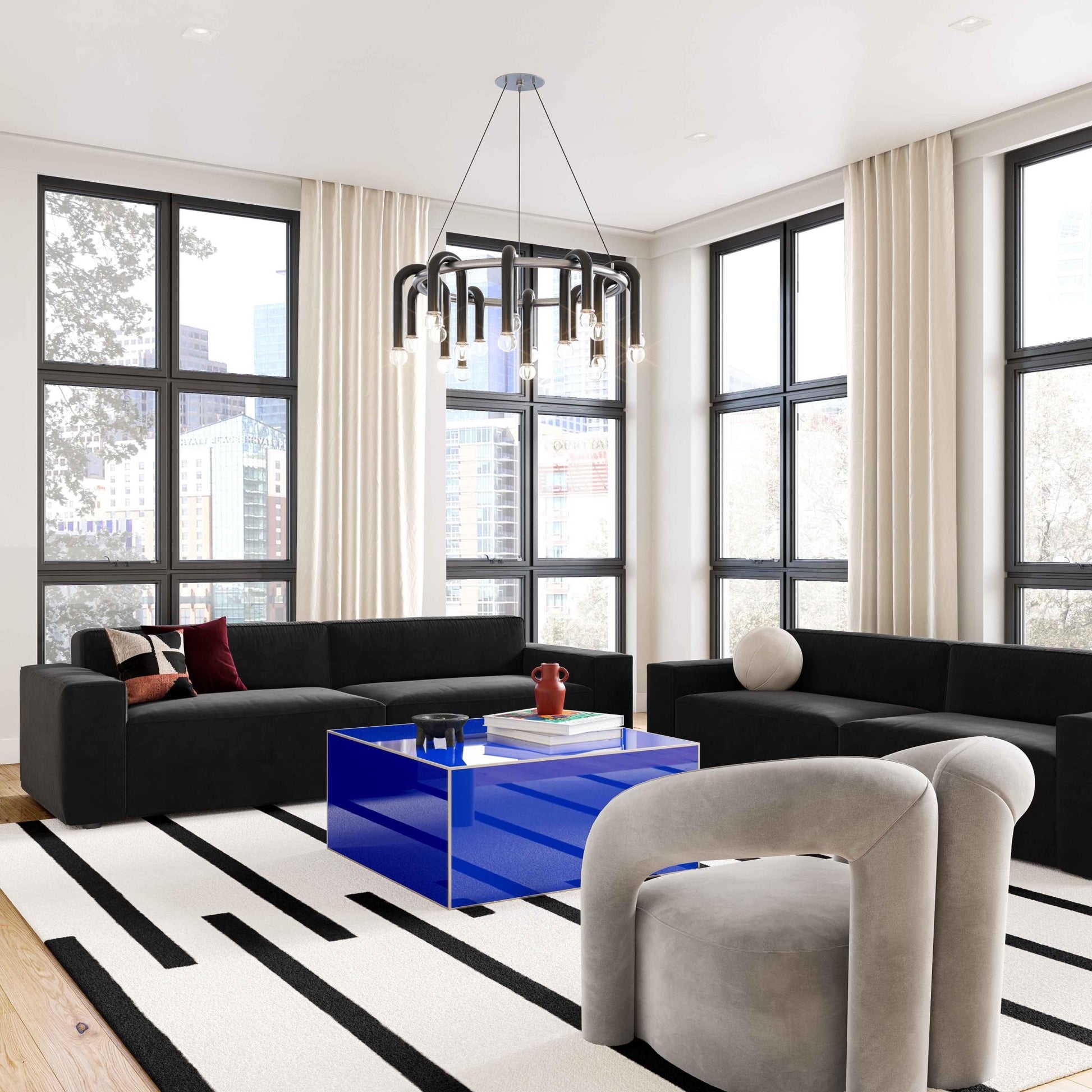 Jenn Grey Velvet Accent Chair Chairs| TOV