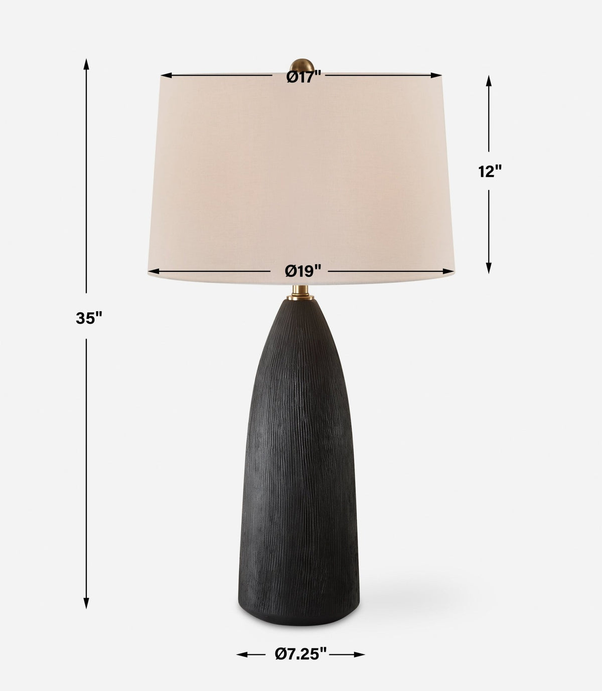 Jett Black Table Lamp Table Lamps| Uttermost