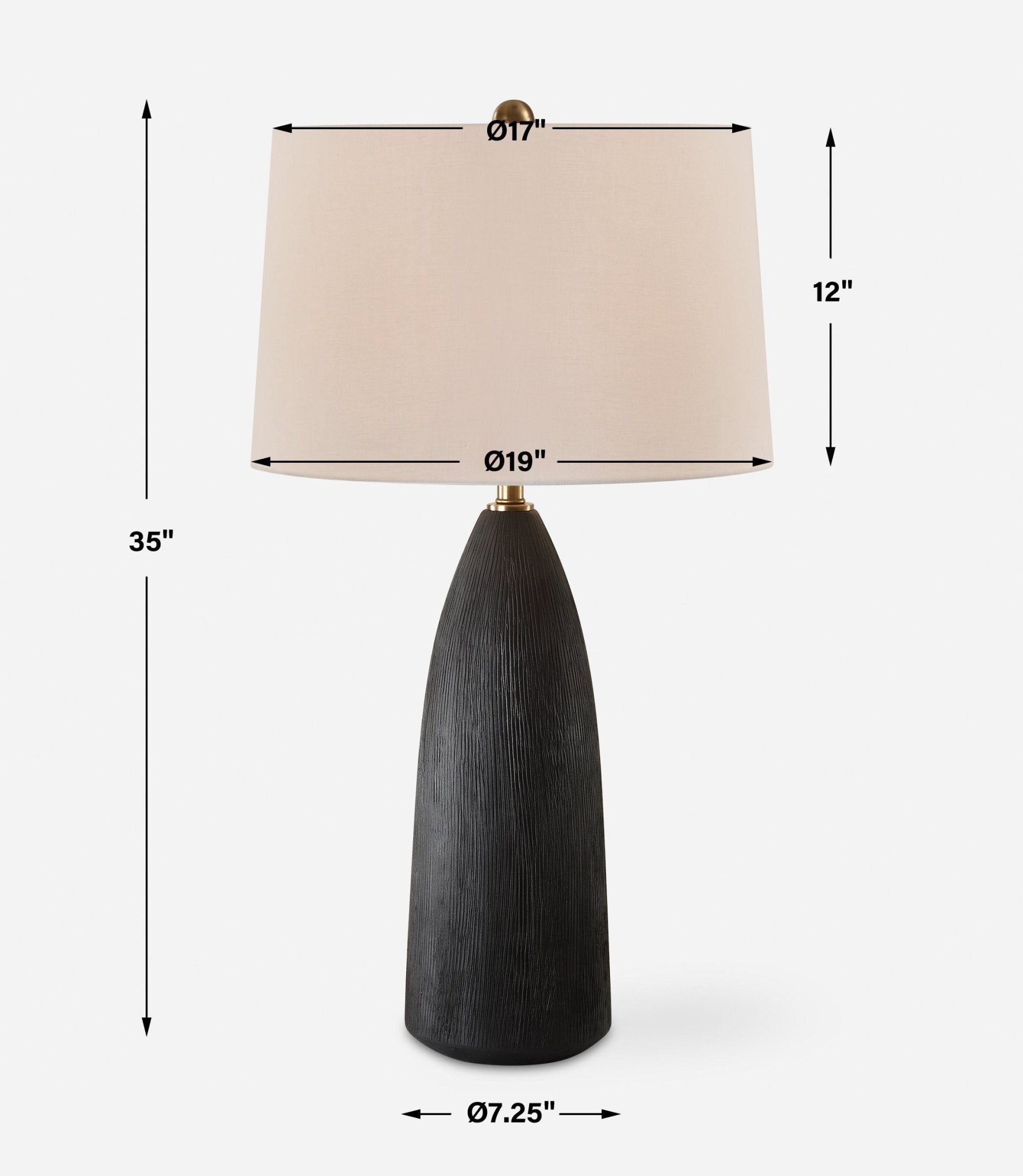 Jett Black Table Lamp Table Lamps| Uttermost