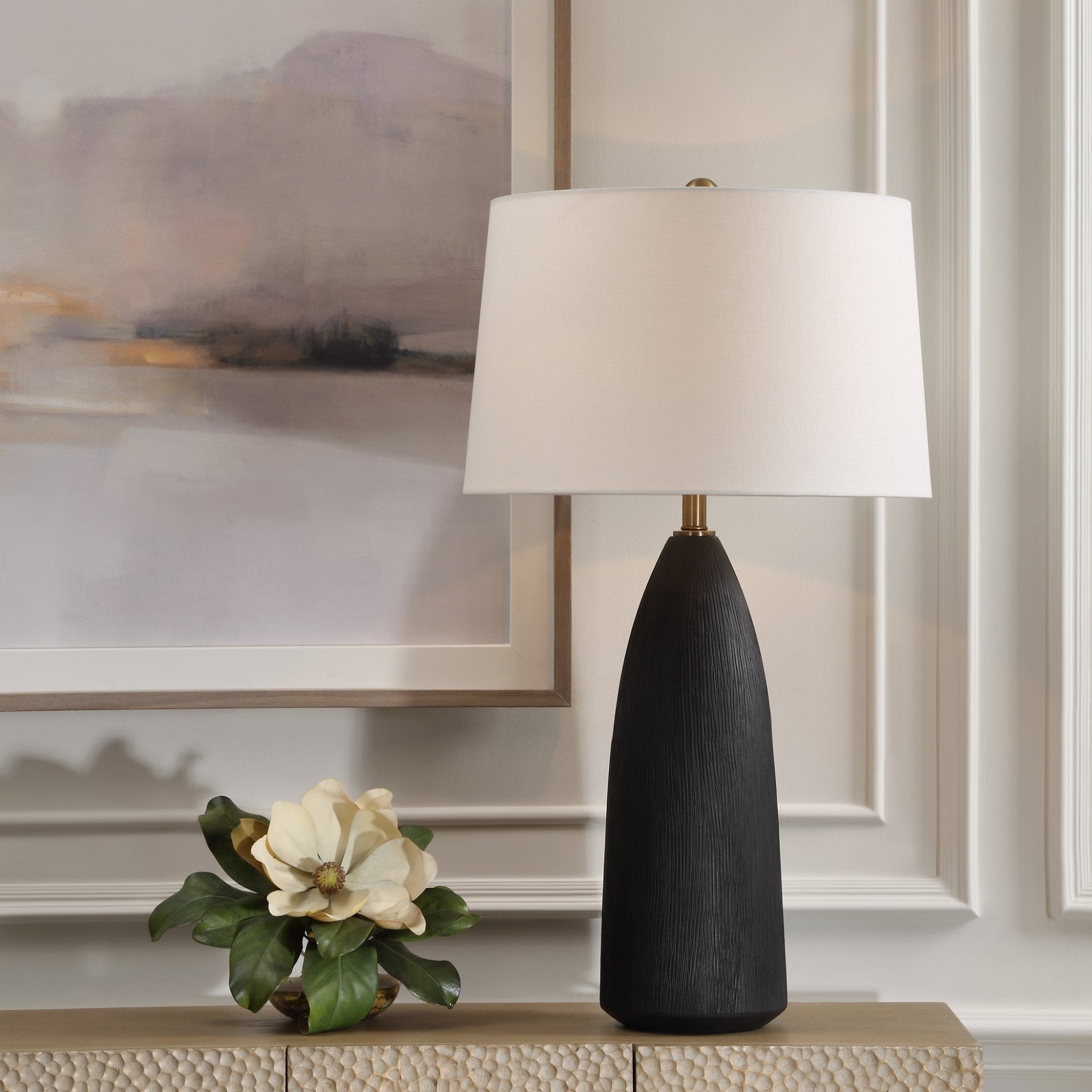 Jett Black Table Lamp Table Lamps| Uttermost