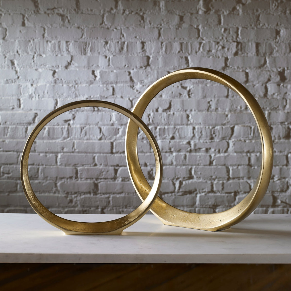 Jimena Ring Sculptures, S/2 Table Decors| Uttermost