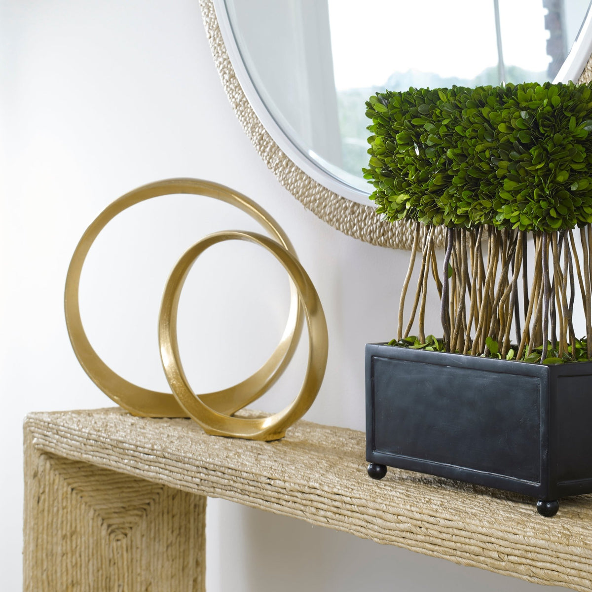 Jimena Ring Sculptures, S/2 Table Decors| Uttermost