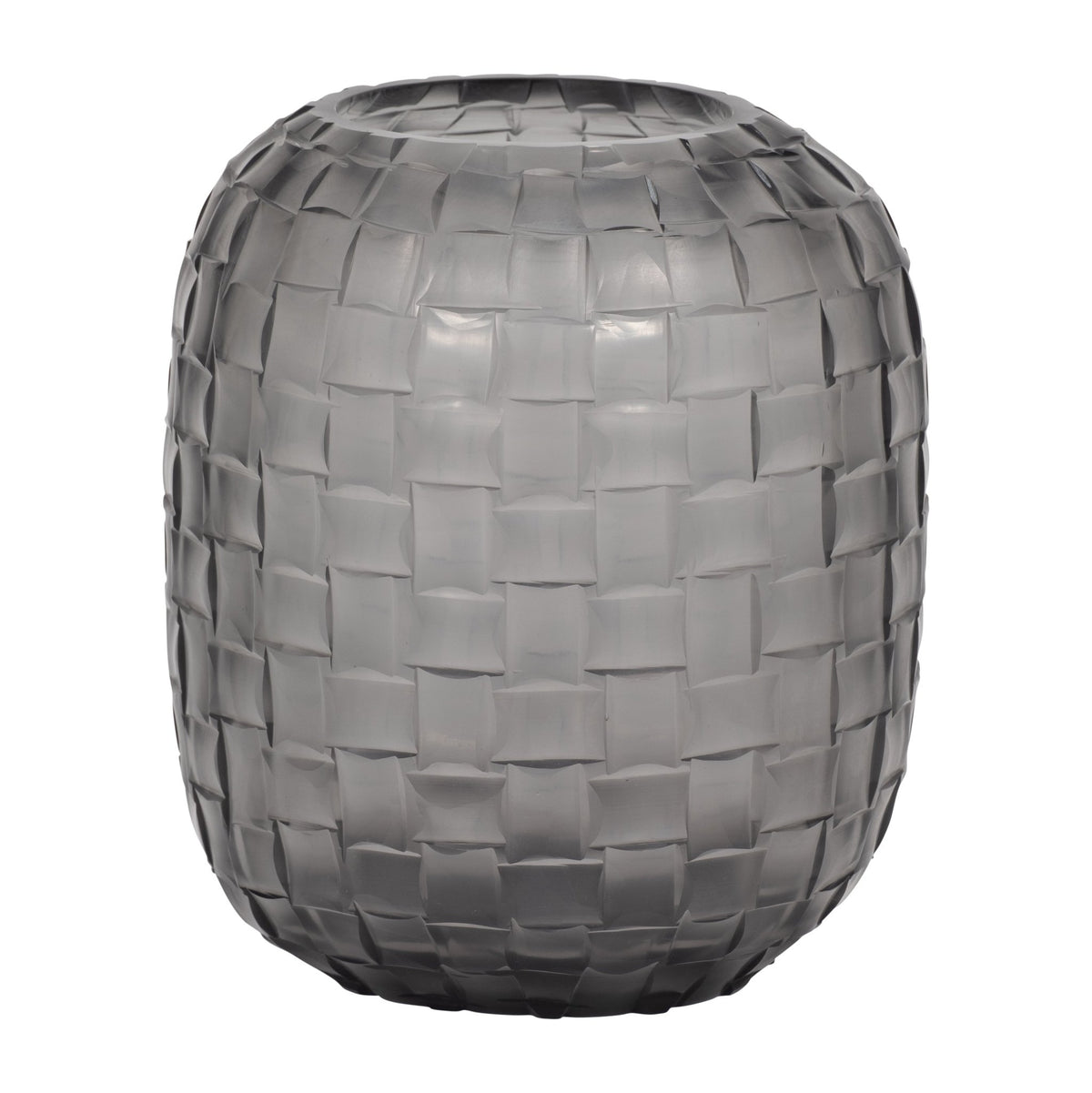Jordan Glass,Woven Finish Vase, Gray Vases and Jars| Sagebrook Home