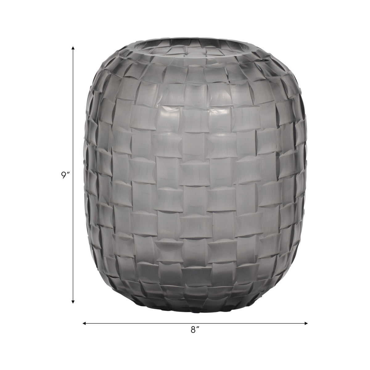 Jordan Glass,Woven Finish Vase, Gray Vases and Jars| Sagebrook Home