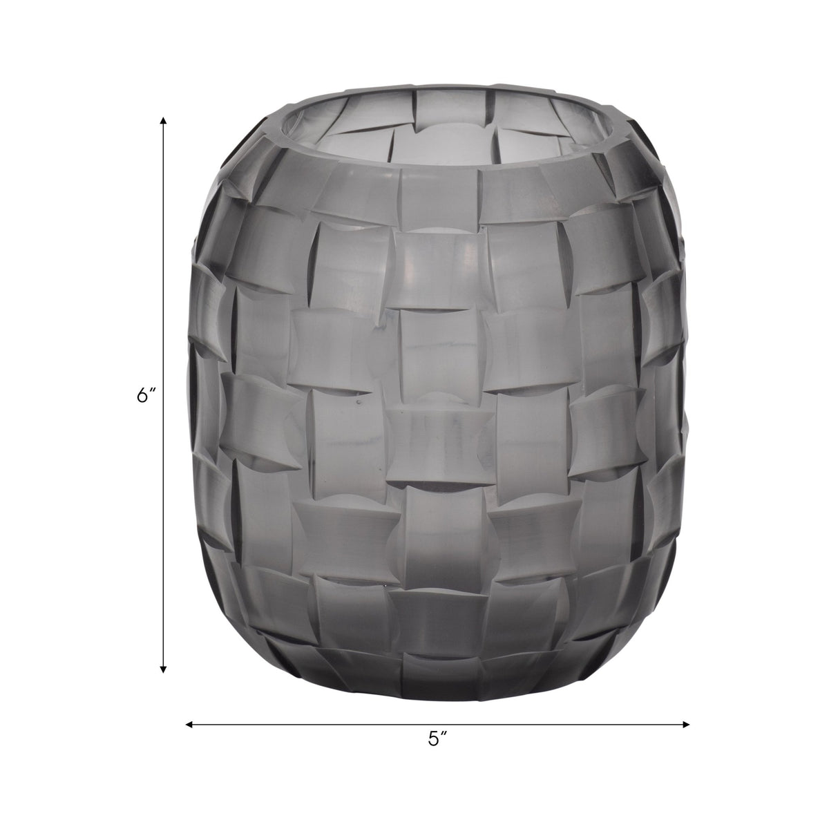Jordan Glass,Woven Finish Vase, Gray Vases and Jars| Sagebrook Home