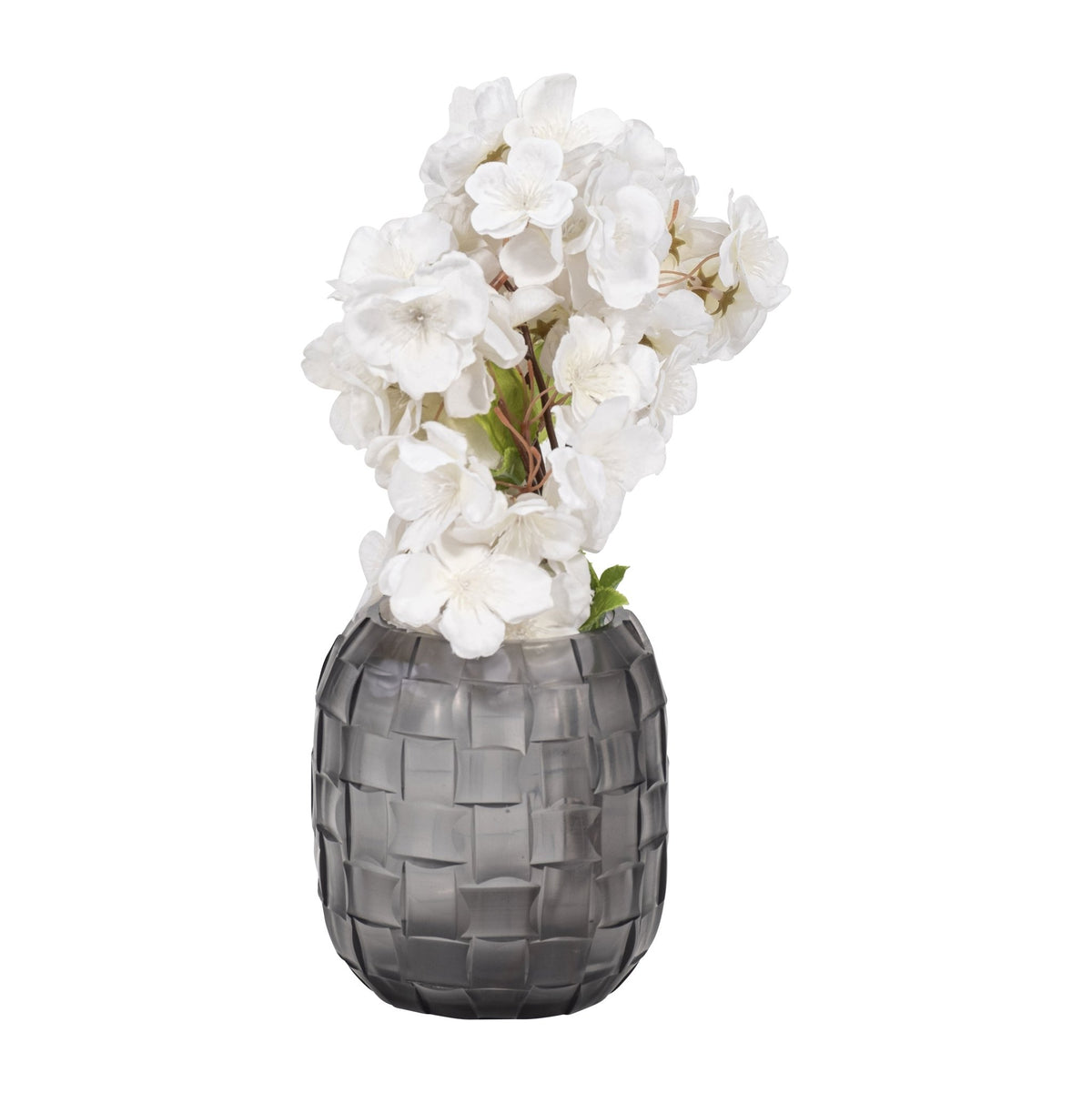 Jordan Glass,Woven Finish Vase, Gray Vases and Jars| Sagebrook Home