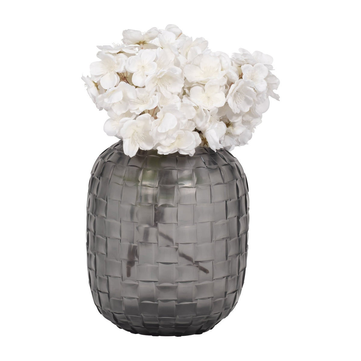 Jordan Glass,Woven Finish Vase, Gray Vases and Jars| Sagebrook Home