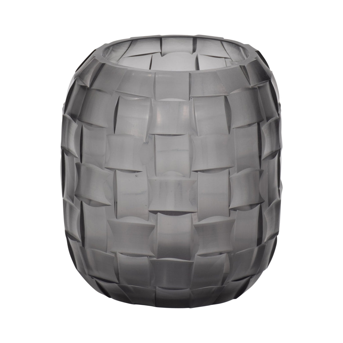 Jordan Glass,Woven Finish Vase, Gray Vases and Jars| Sagebrook Home
