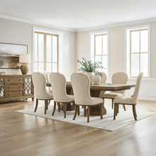 Jorlaina RECT Dining Table with 8 chairs and Server