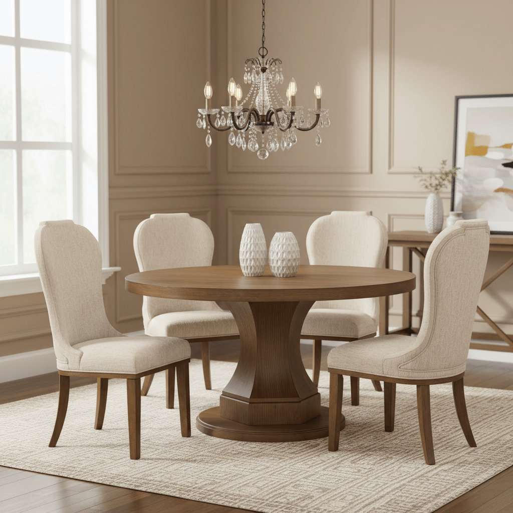 Jorlaina Round Dining Set without server Dining Room Sets| Ashley Homestore