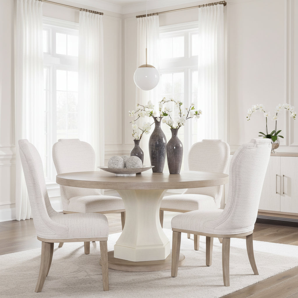 Jorlaina Round Dining Table 4 Chairs