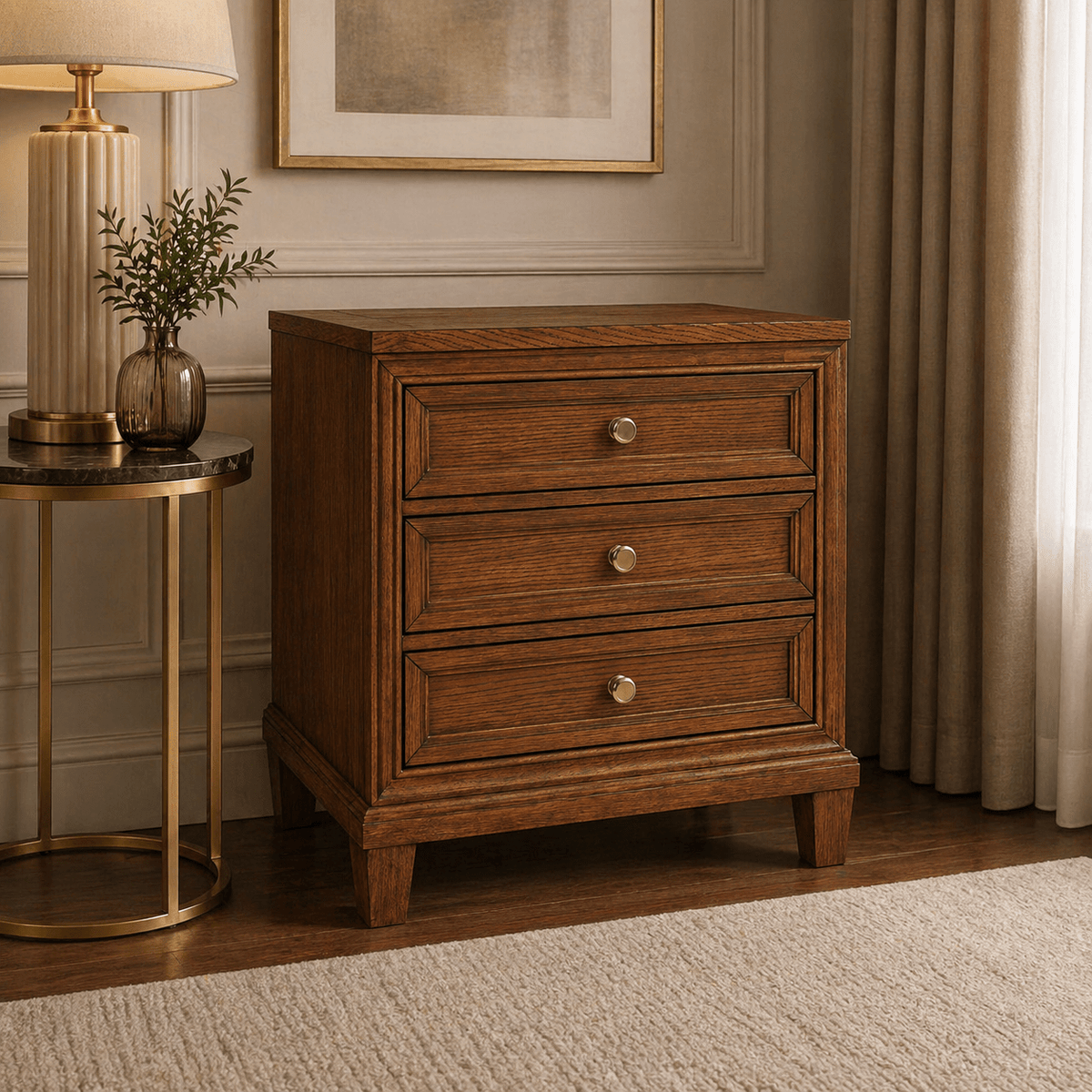 Jorlaina Three Drawer Night Stand Nightstands| Ashley Homestore