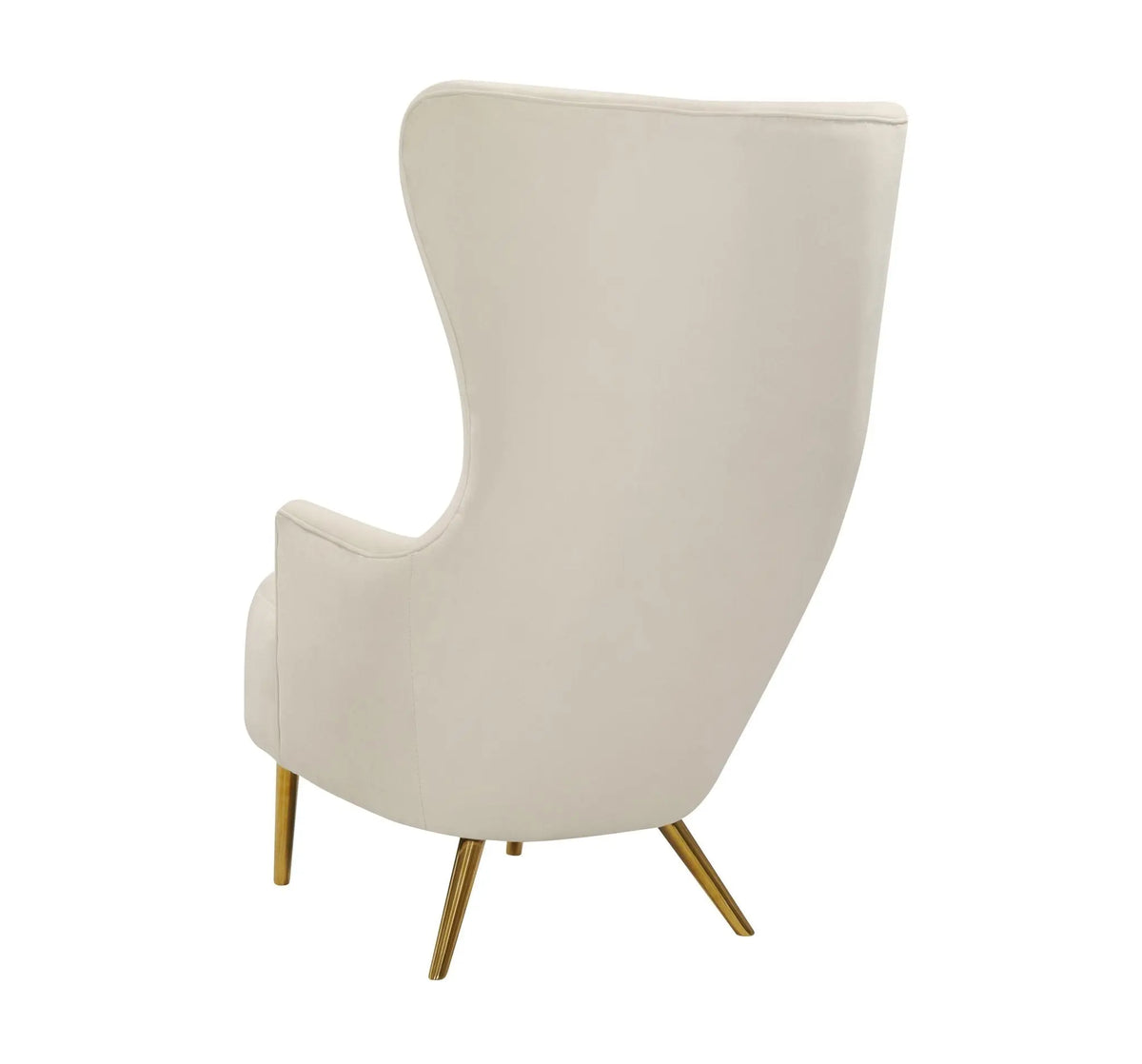 Julia Cream Wingback Velvet Chair Chairs| TOV