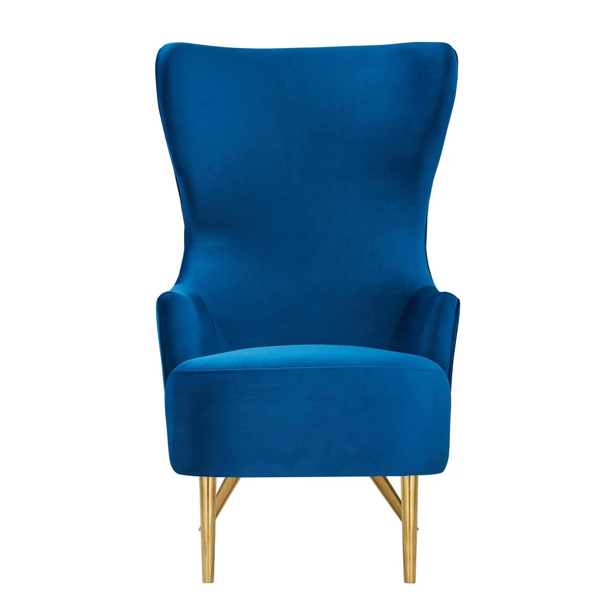 Julia Navy Wingback Chair Chairs| TOV