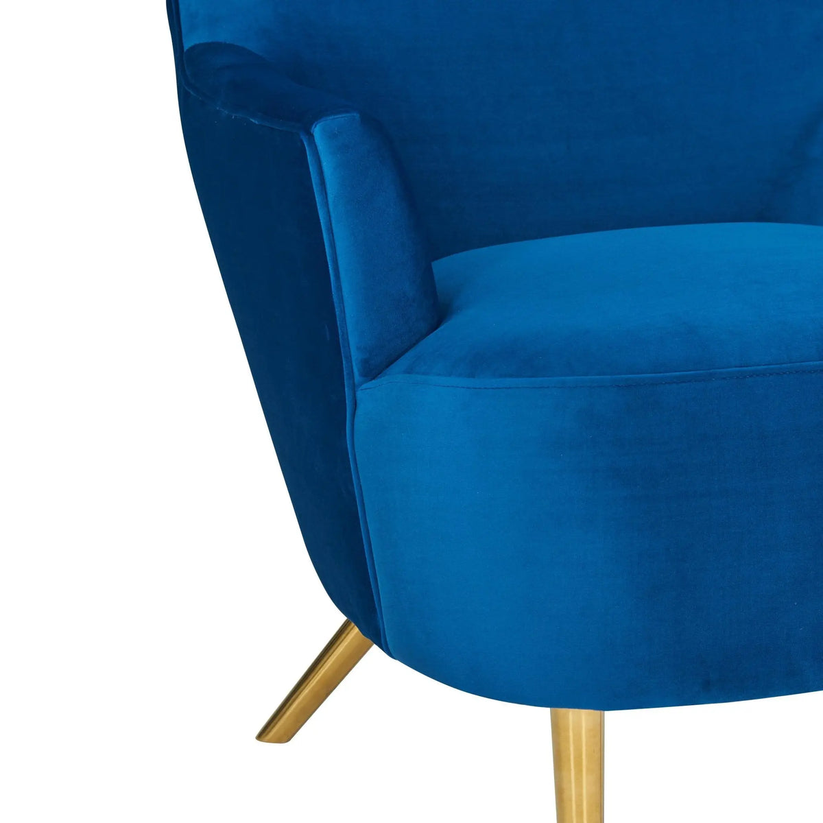 Julia Navy Wingback Chair Chairs| TOV